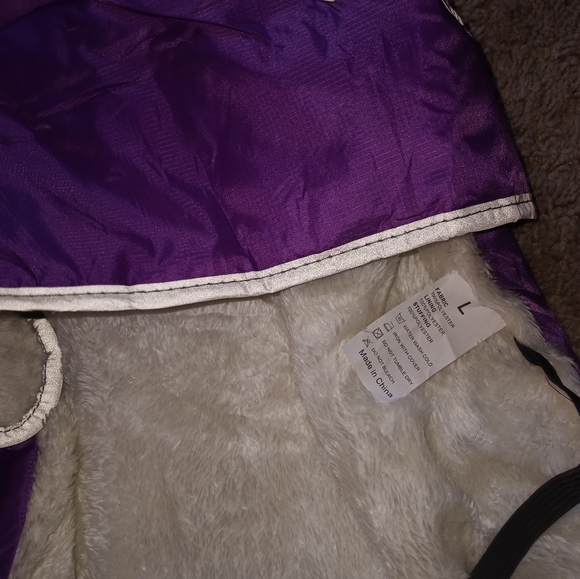 Dog Waterproof & Reflective Dog Winter Coat, Fleece Lining With Harness Hole - L - Picture 7 of 11